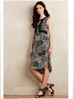 Anthropologie HOLDING HORSES Floral Crochet Lace Midi Dress